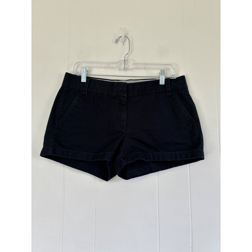 J.Crew Chino Shorts Womens 8 Navy Blue 3" Inseam 100% Cotton‎ Style 61456 FA13
